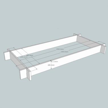 Slot Together Regular Oak Raised Bed Kit - Rectangular